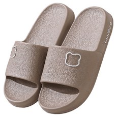 SUNORO 柔軟Q彈厚底防滑拖鞋, 棕色, 255mm