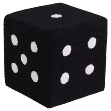 순잠 주사위 디자인 감각적인 인테리어 스툴 스몰 20 x 20 x 20 cm, 블랙, 1개