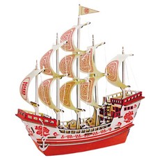 소울리치 나무조립 3D DIY 범선시리즈 대복선 27 x 22 x 37 cm, 혼합색상, 1개
