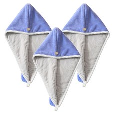 Amiss 機能感 雙層加厚乾髮帽, 藍色, 3個