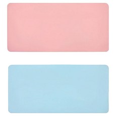 테이아 와이드 양면 논슬립 데스크 매트, 핑크 + 스카이블루