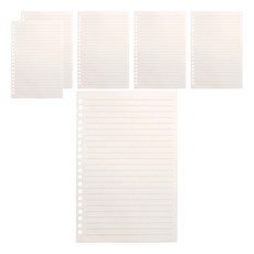 小麥購物 活頁筆記本 橫線頁紙 A5 20孔 Y034 白色, 6包, 1組