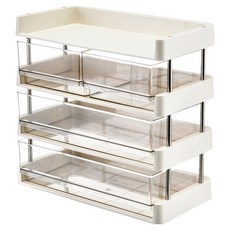 Yumeka Market 茶水間辦公室多用途4層收納櫃 B, 1個, 混色