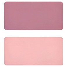 테이아 와이드 양면 논슬립 데스크 매트, 딥핑크 + 핑크