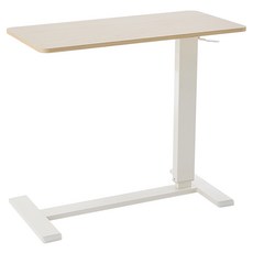樂嫚妮 氣壓式可摺疊收納升降桌, 淺木紋色