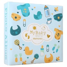 Lanion 紙質內頁口袋相簿 200張, 藍色鴨子, 1個, 50張