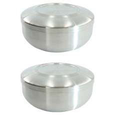 스텐 SUS304 이중 밥공기 합식기, 2개, 실버