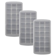 kitchen U 18格附蓋製冰盒, 3個, 灰色