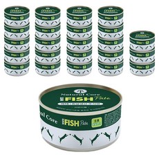 네츄럴코어 어덜트 고양이 파테 주식캔, 닭고기 + 흰 살 생선, 85g, 24개