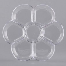 Dailycoo 實用油畫調色盤 透明畫板 17.4 x 17.4 cm, 7格, 3個