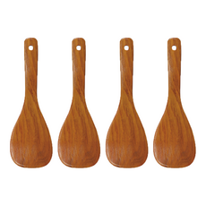 小麥購物 原木餐具 飯勺 G157, 4個, 原木色