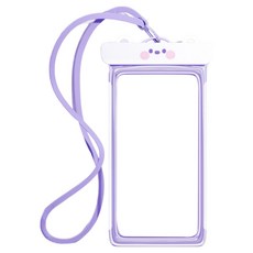 MEICHEL Your 可愛角色頸掛式手機防水袋 一般款 10731, 1個, 紫色熊