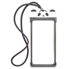 MEICHEL Your 可愛角色掛脖式手機防水袋 一般款 10731, 1個, 黑色熊貓