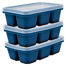 키친유 미니 홈카페 이유식 냉장고 소분 멀티 큐브 3단 아이스트레이, 네이비, 1개