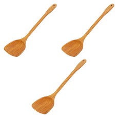 小麥購物 原木餐具 鍋鏟 G157, 3支, 咖啡色