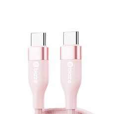 biaze 畢亞茲 60W 快充Type-C to Type-C充電線, 1.2m, 粉色, 1條