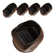 QIDINA 加厚防刮防滑辦公椅滑輪固定套椅腳套, 黑色, 10個