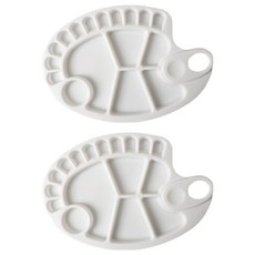 Dailycoo 實用油畫調色盤 大 30 x 24 cm, 2個, 17格