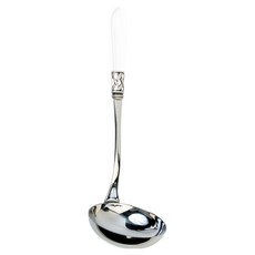 BUGATTI 阿拉丁 裝飾環 霧面 斯普雷德 湯勺, 1個, 白色