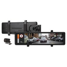 台灣 MiO MiVue 後視鏡型前後雙鏡GPS行車記錄器 前4K + 後1080p 附64G記憶卡 R810D, 防水後鏡頭組 + GPS接收器 + 分離式Type-C車用充電器 + 橡膠綁帶