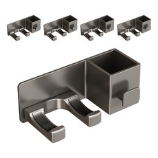 i LIFE 鋁合金吹風機架 多功能置物收納, 槍灰色, 5個