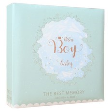 라늬온 종이 속지 포켓 앨범 200매, 아기 기념 앨범 남아용, 1개, 50매