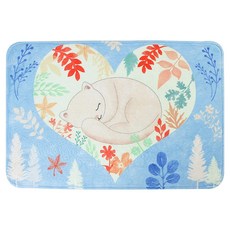 E.City 文青風彩繪加厚款 慢回彈吸水萬用防滑地墊, 貓, 1個