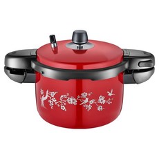 PNPOONGNYUN Anodique 感應硬質壓力鍋, 紅色, 1個, 3.5L