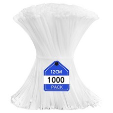 O-ON 高強度大容量超強力小型束線帶 1000入, 白色, 1個