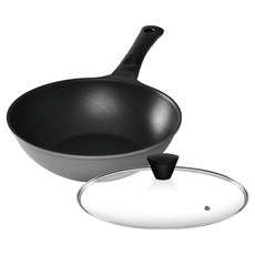 Kitchen-Art 鈦金屬灰色宮廷鍋 + 玻璃鍋蓋套組, 1套, 24cm