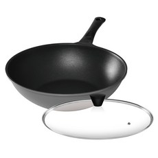 Kitchen-Art 鈦金宮廷炒鍋 灰色 + 玻璃鍋蓋組合, 1套, 32cm