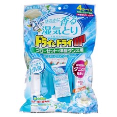 Hakugen Earth 白元 衣櫃用除濕掛片 淺藍皂香 4片裝 防霉 除臭, 268g, 1包