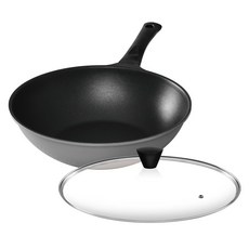 키친아트 티타늄 궁중팬 그레이 + 유리뚜껑 세트, 30cm, 1세트