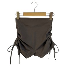 女款 Ruhama 尼龍四分抓皺綁帶水上緊身短褲 cpbw133k55, 灰色