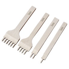 Khohimo GRIFFE 菱斬皮革打孔器 4件組 5mm 5W0368, 銀色, 1套