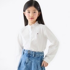 타미힐피거 여아용 러플 카라 블라우스