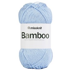 미소털실 부드러운 레이온 뜨개 밤부실 50g, 1개, 12 스카이블루