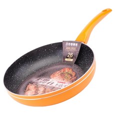 潔豹 Chieh Pao 大理石不沾平底鍋 26cm，適用電磁爐，少油煙健康烹飪, 1個