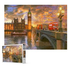 런던의 저녁 불빛 속으로 직소 퍼즐, 500피스, 혼합색상, 1개
