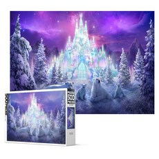 星光下冰雪王國拼圖, 1個, 混色, 500件