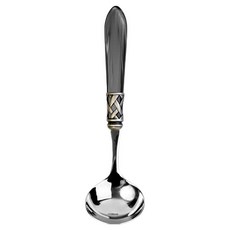 BUGATTI Aladdin 裝飾環 霧面 醬汁勺 湯勺, 灰色, 1個