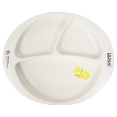 LiLFANT 來自自然的玉米柄可調節餐盤, 象牙白, 單品