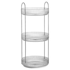 맙소샵 旋轉式杯子隨行杯收納架 3層 BRP388, 透明白色, 1個