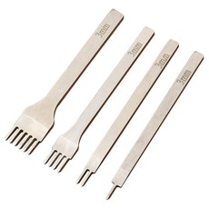 Khohimo Griffe 菱斬皮革打孔器 4件組 3mm 5W0368, 銀色, 1套