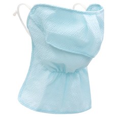 인콘트로 아사 자외선 차단 3단 스포츠 골프 마스크, 솔리드 블루, 1개