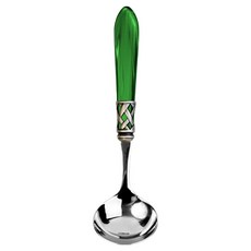 BUGATTI Aladdin 裝飾環 霧面 醬汁勺 湯勺, 綠色, 1個