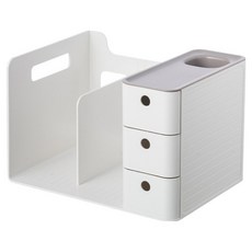 맙소샵 데스크탑 문구류 사무용품 문서 보관함 BRP391, 그레이, 1개