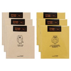 Studio8 自由筆記本 2款 x 3入組, 1套, 混色