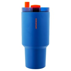 cook power 鍋寶 珍珠粗吸管陶瓷隨行杯, 900ml, 1個, 普魯士藍