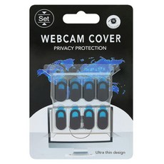 A-MOOD 相機個人資訊保護蓋 網路攝影機保護蓋貼紙 8入, 黑色, 單一商品